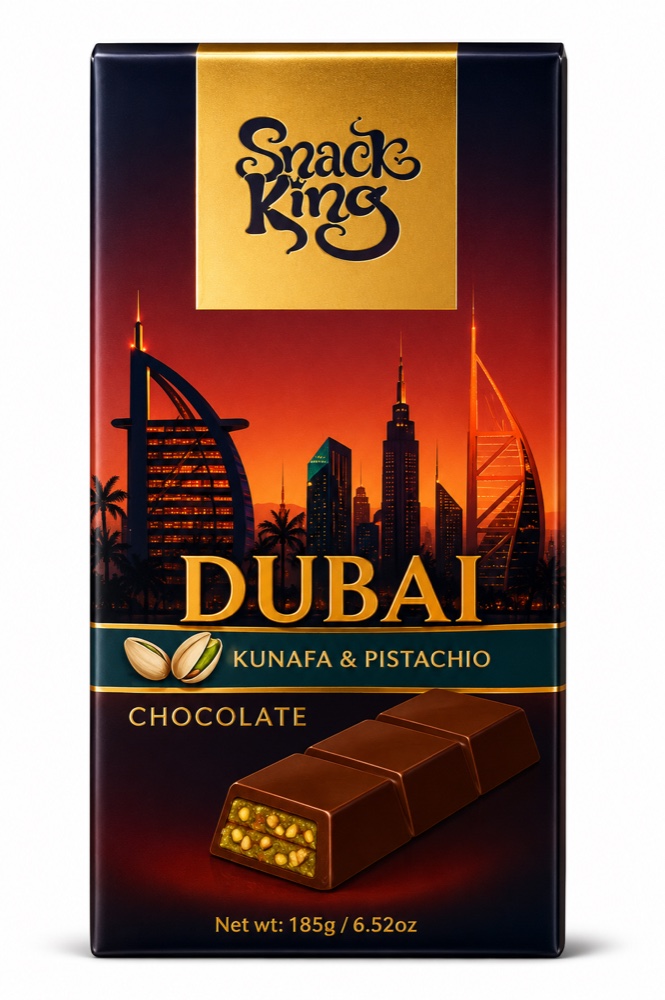SnackKingdom Dubai Kunafa & Pistachio chocolate bar