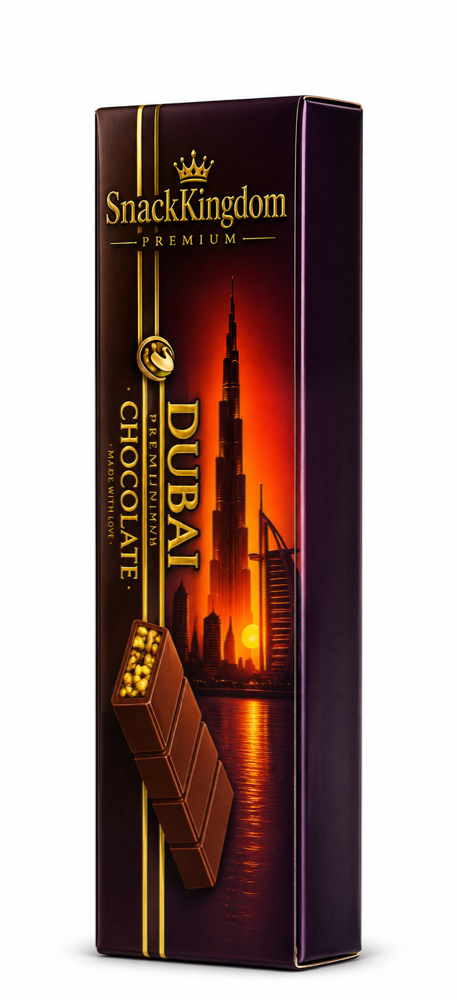 SnackKingdom Dubai Kunafa & Pistachio Chocolate bar, 45 g